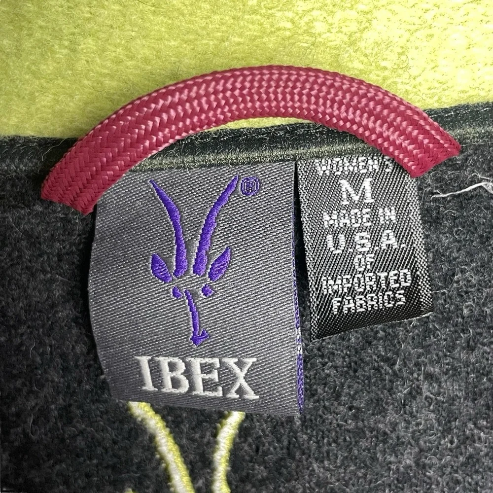 Ibex 100% Merino Wool Jacket Sweater Charcoal Gray Full Zip Fitted USA Made Med - Picture 14 of 16